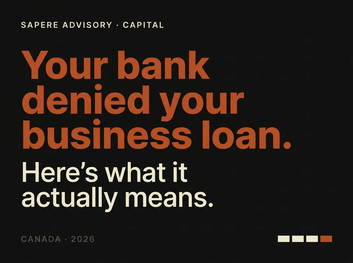 Your Bank Denied Your Business Loan. Here's What It Actually Means.