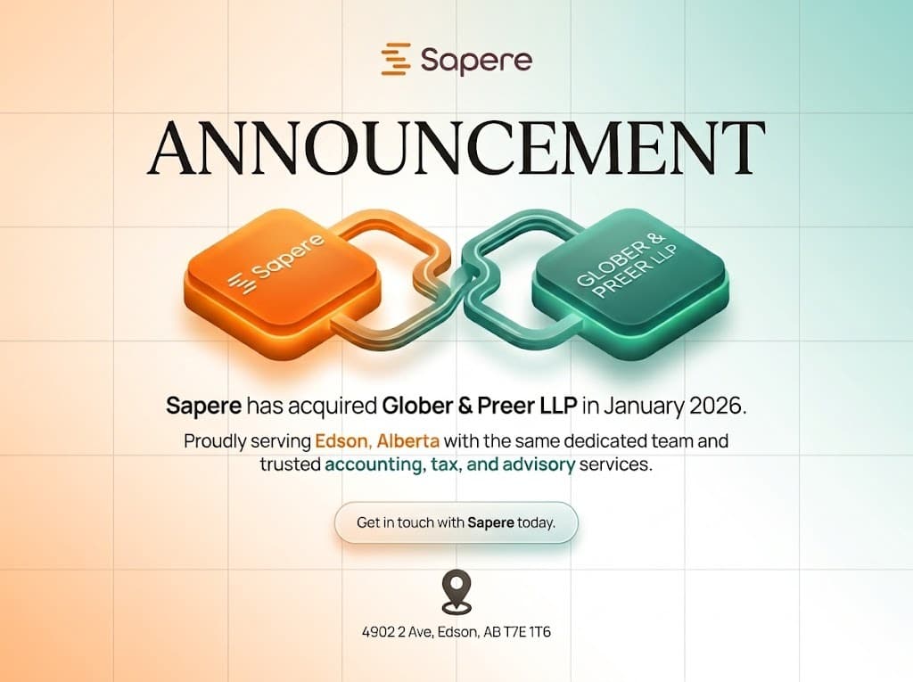 Sapere Acquires Glober & Preer LLP, Expanding Into Edson, Alberta
